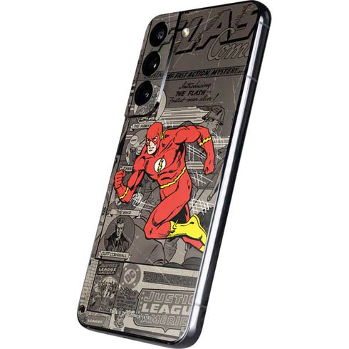 DC Comics The Flash Vintage Action pose pattern Galaxy S22 Skin